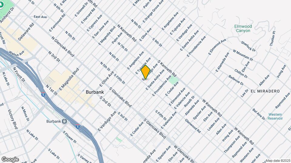 604 E Verdugo Ave Map and Location Details
