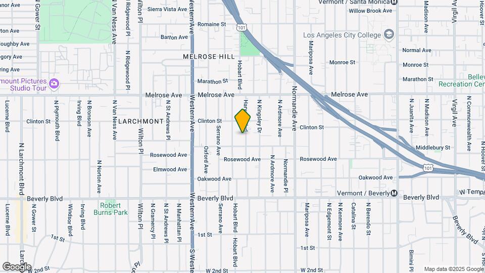 523 N Harvard Blvd Map and Location Details