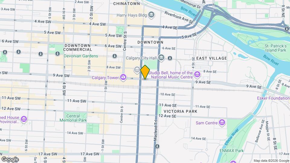 205 9 Ave SE Map and Location Details