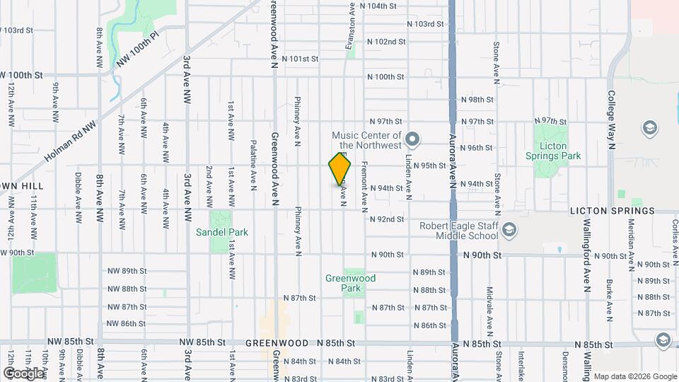 9227 Evanston Ave N Mapa y Detalles de la Ubicación