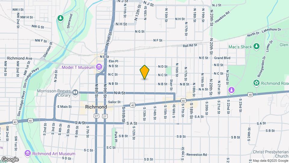 208 N 13th St Map and Location Details