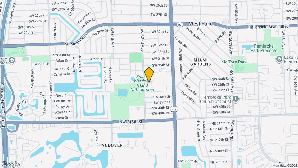 6130 SW 36th Ct Map and Location Details