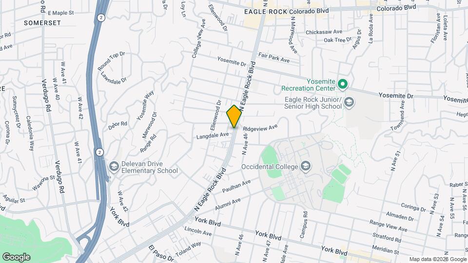 4707-4717 1/2 Eagle Rock Blvd Map and Location Details