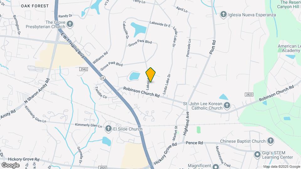 6624 Lakeside Dr Map and Location Details