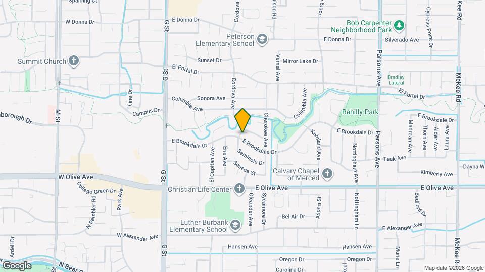 635 E Brookdale Dr Map and Location Details