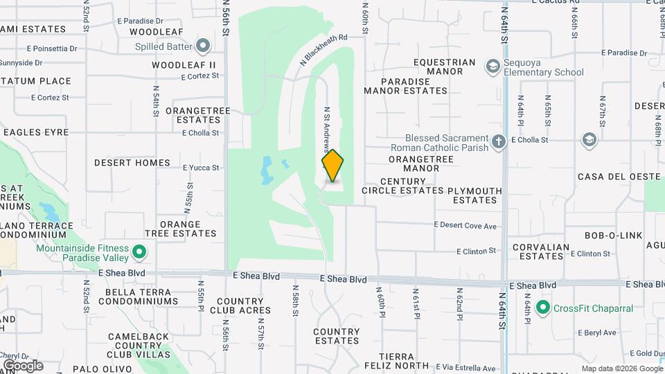 11023 N St Andrews Way Map and Location Details