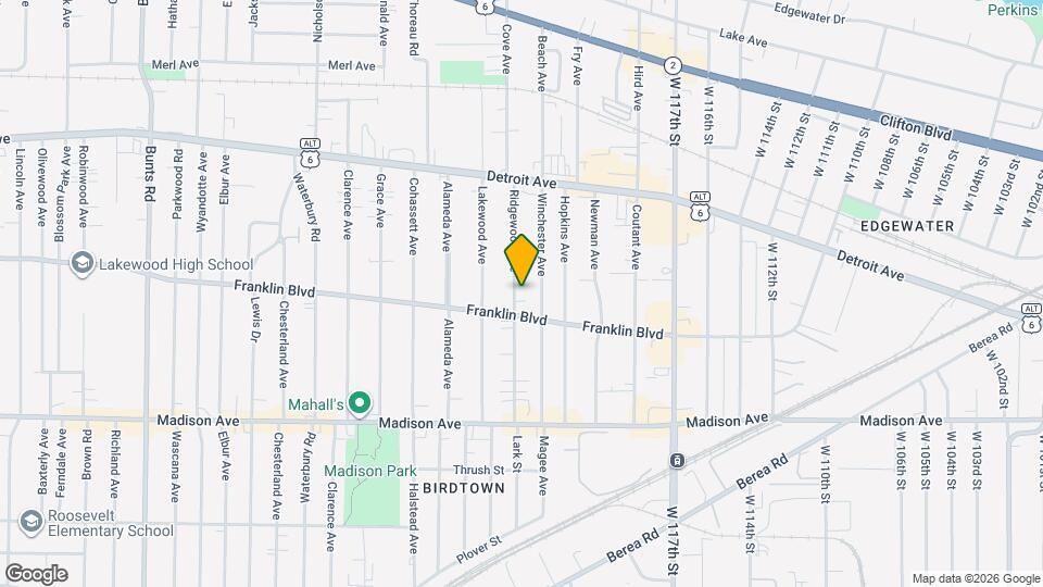 1519 Ridgewood Ave Map and Location Details