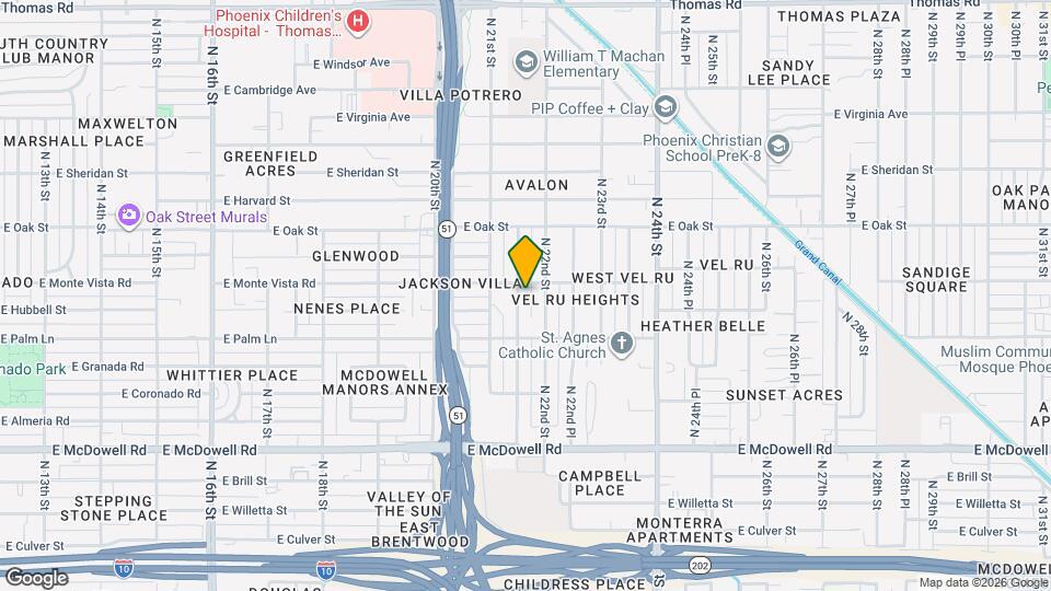 2037 N 21st Pl Map and Location Details