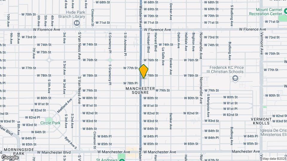 7816 S Western Ave Map and Location Details