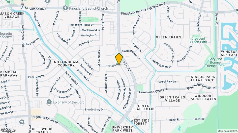 1406 Kelliwood Oaks Dr Map and Location Details