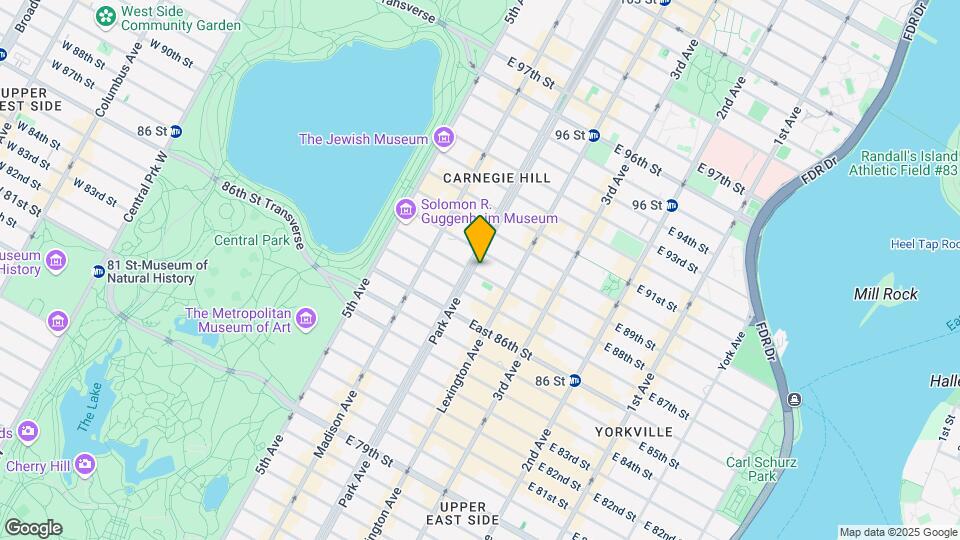 1085 Park Ave Mapa y Detalles de la Ubicación