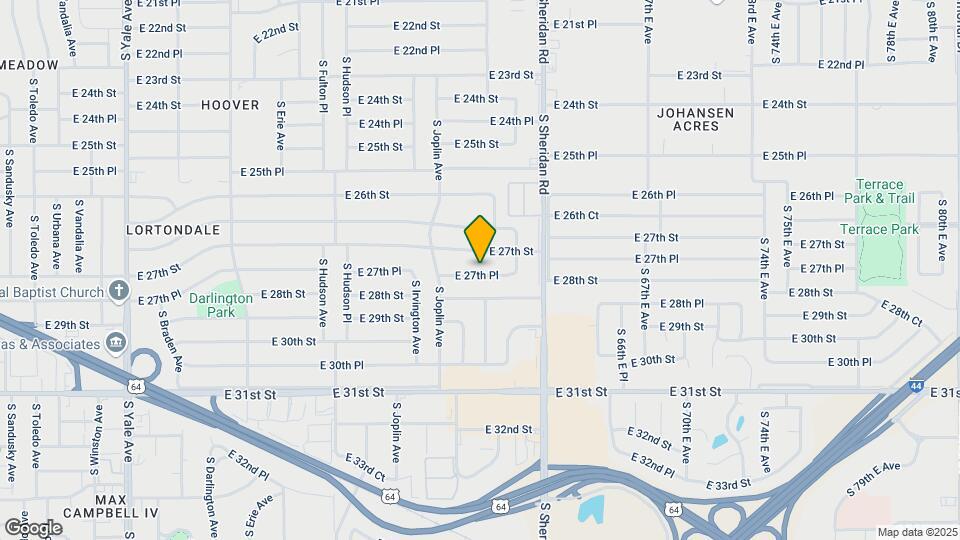 5941 E 27th Pl Map and Location Details