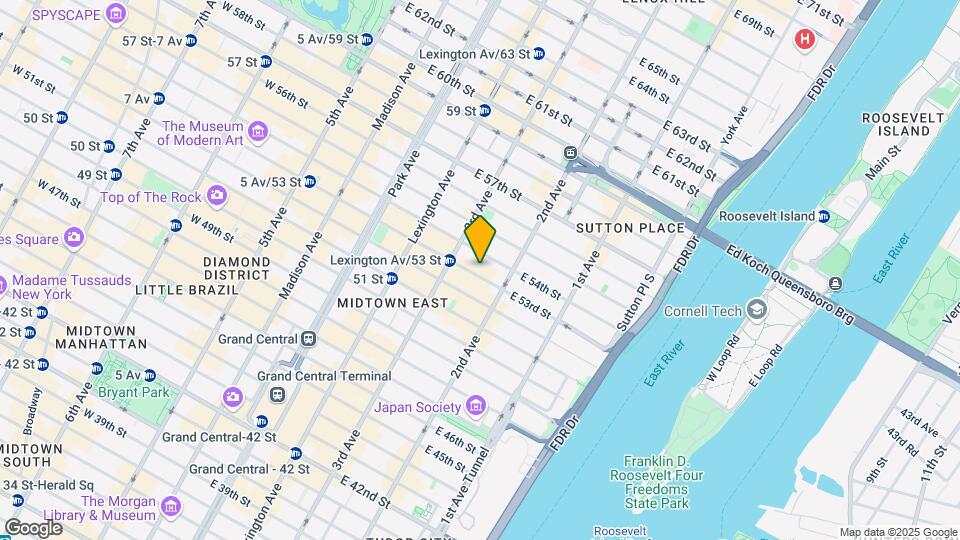 229 E 53rd St Mapa y Detalles de la Ubicación