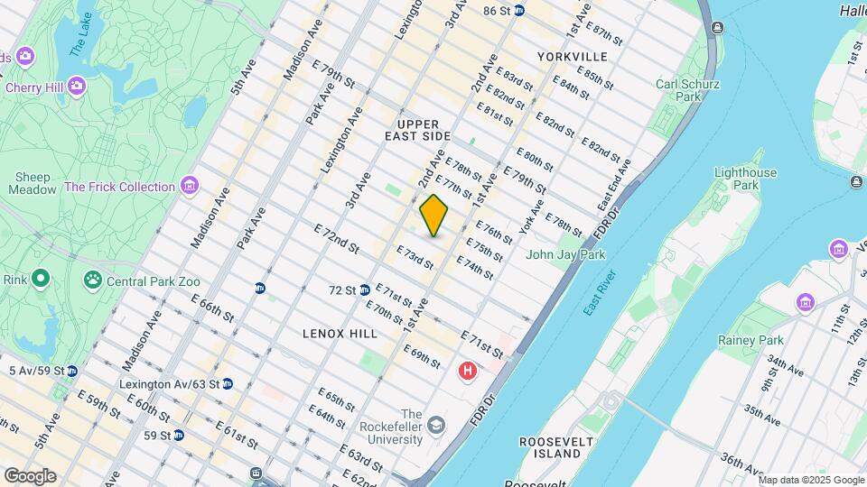 343 E 74th St Map and Location Details