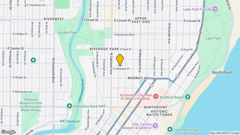 1906 E Webster Pl, Unit 1906 E Webster Mapa y Detalles de la Ubicación