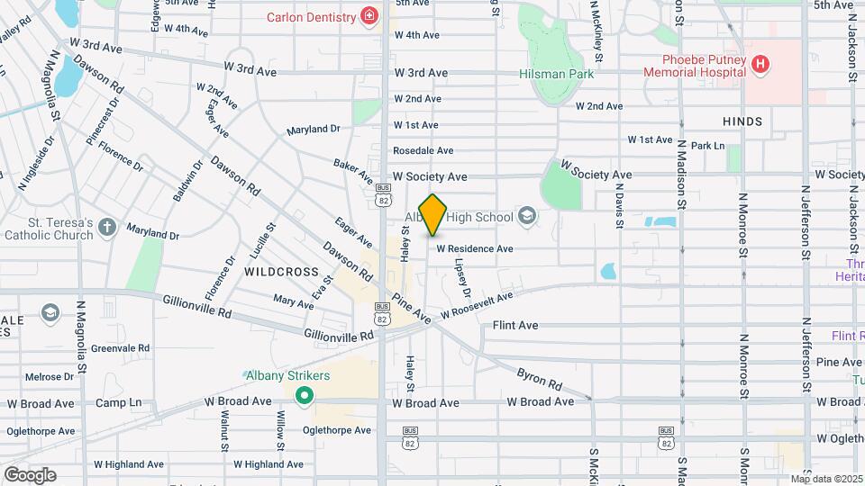 929 W Residence Ave Map and Location Details