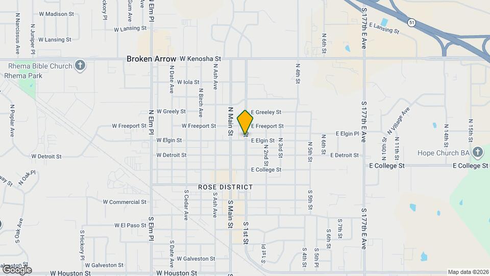 134 E Elgin St Map and Location Details