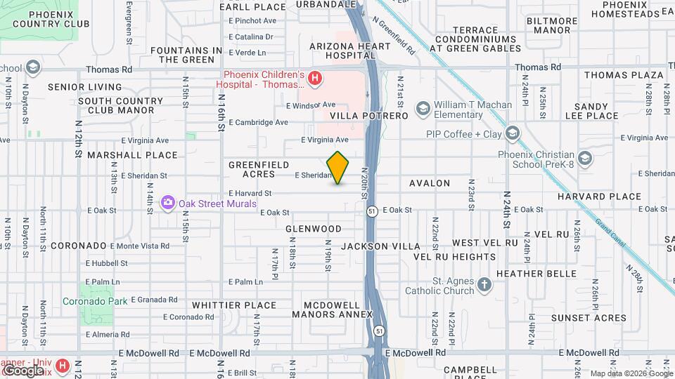 1908 E Harvard St Map and Location Details