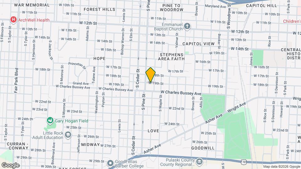 3813 W 19th St Map and Location Details
