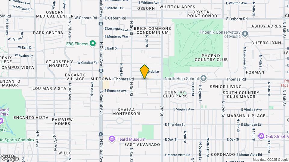 357 E Thomas Rd, Unit A107 Map and Location Details