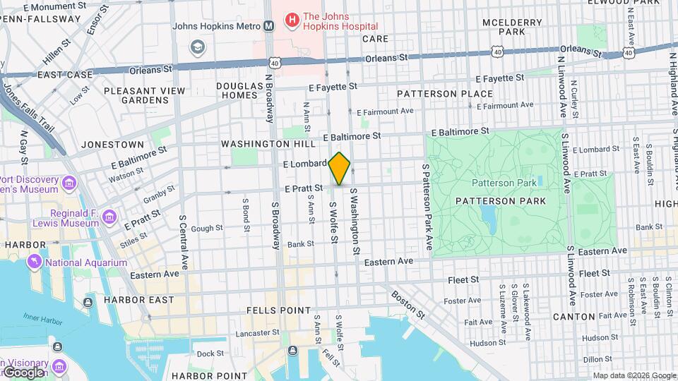 1911 E Pratt St Map and Location Details