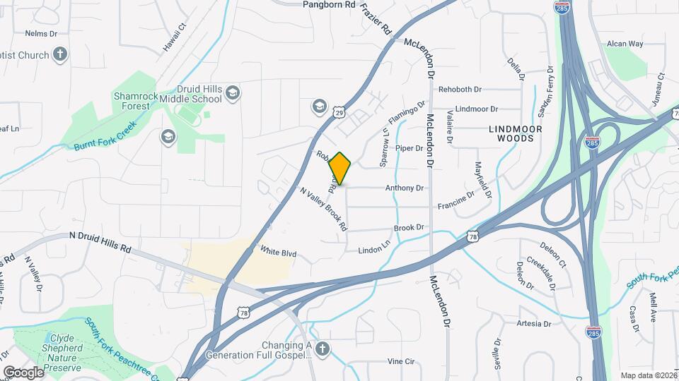 1211 Robinwood Rd Map and Location Details