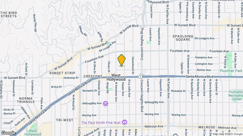 8261 Norton Ave Map and Location Details