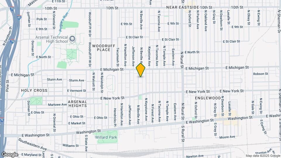 417 N Beville Ave Map and Location Details