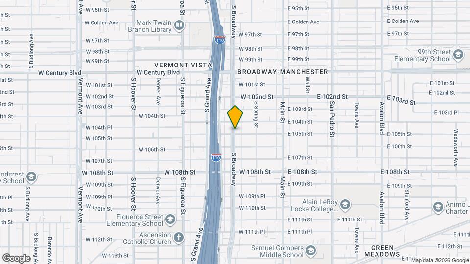 10422 S Broadway Mapa y Detalles de la Ubicación