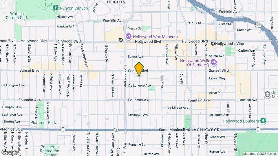 1433 N Las Palmas Ave Map and Location Details