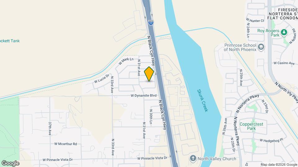 3033 W Desert Vista Trail Mapa y Detalles de la Ubicación