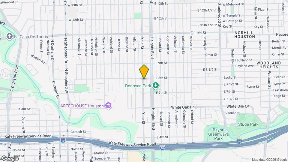 736 Yale St Map and Location Details