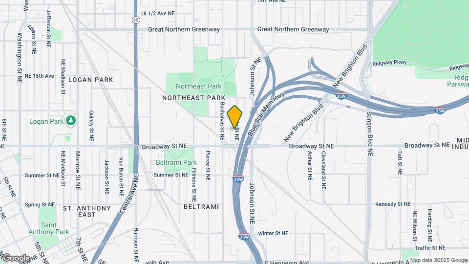 1134 Lincoln St NE Map and Location Details