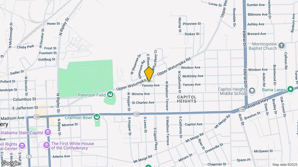 1619 Yancey Ave Map and Location Details