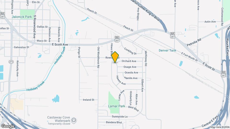 1605 Hawes Ave Map and Location Details