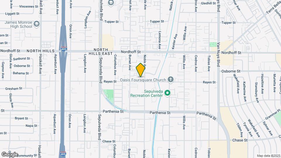 15121 Rayen St Map and Location Details