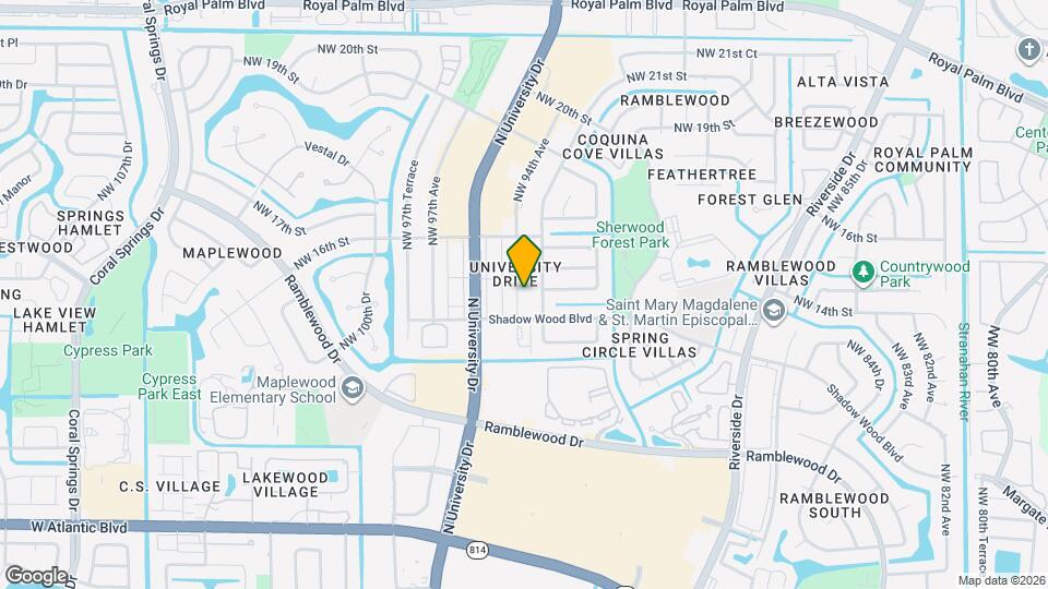 1533 NW 94th Way, Unit 1533 NW 94th Way, Coral S Mapa y Detalles de la Ubicación