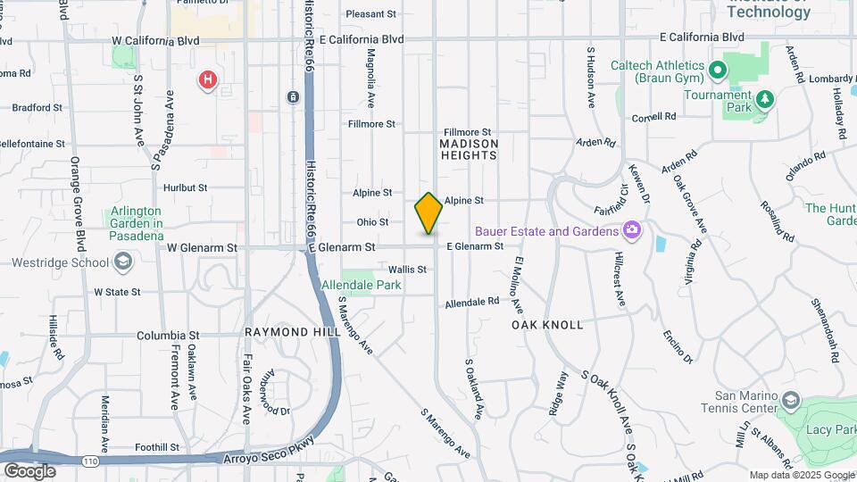 1047 S Los Robles Ave Map and Location Details