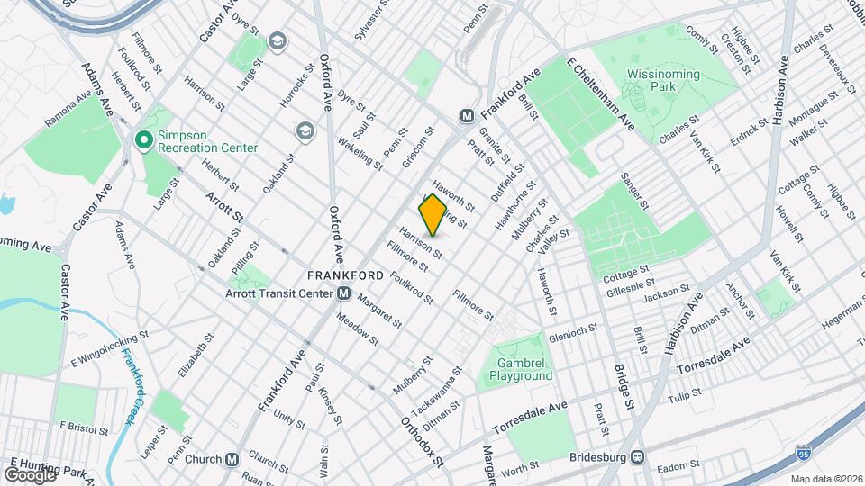 Fabulous Frankford Studio, Available Now! Map and Location Details
