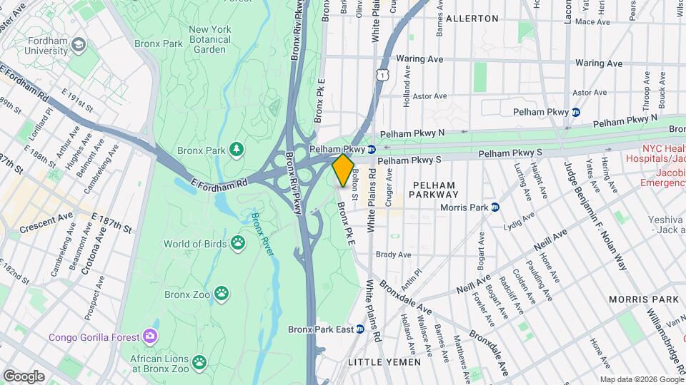 2166 Bronx Pk E Map and Location Details