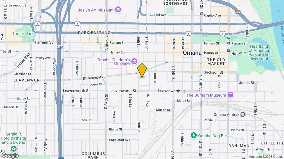 619 S 20th St Map and Location Details