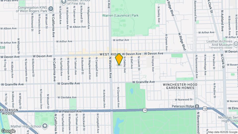 2318 W Rosemont Ave Map and Location Details