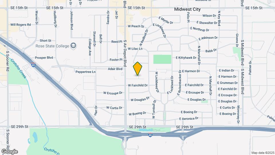 Midwest City Depot Apartments Map and Location Details
