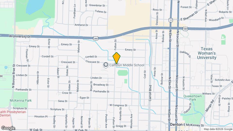 1011 Crescent St Map and Location Details