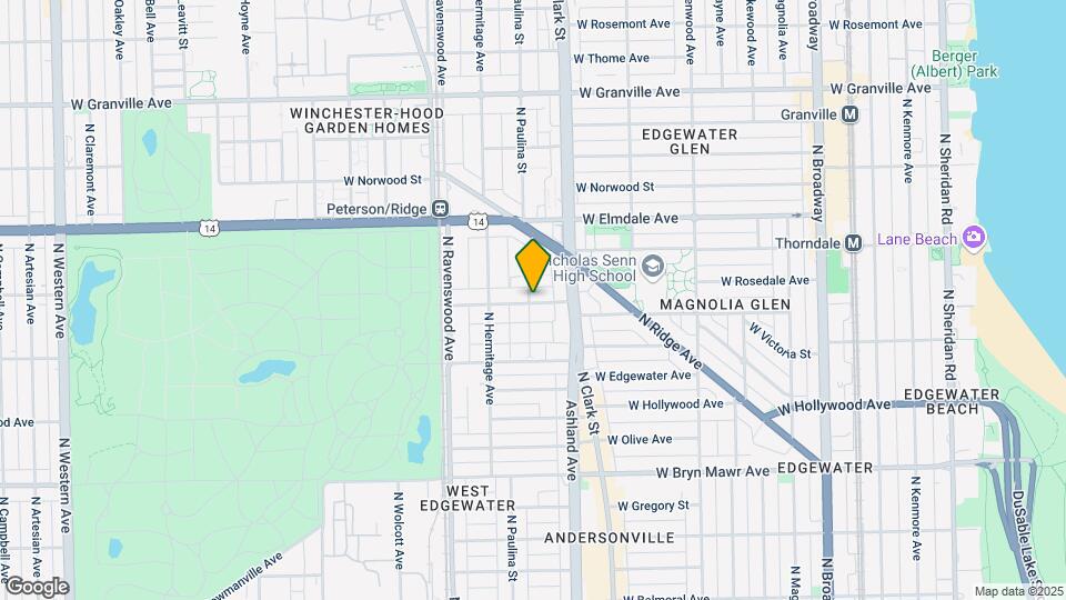 1636 W Thorndale Ave, Unit 3 Map and Location Details