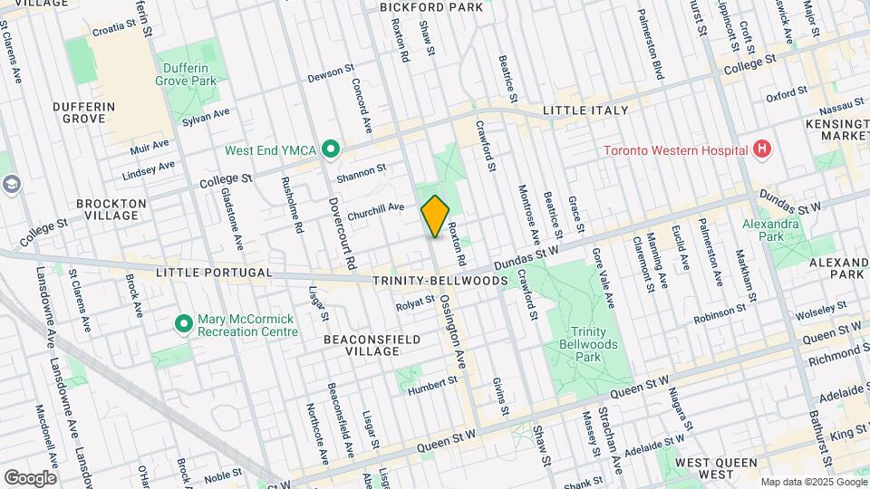 287 Ossington Ave Map and Location Details