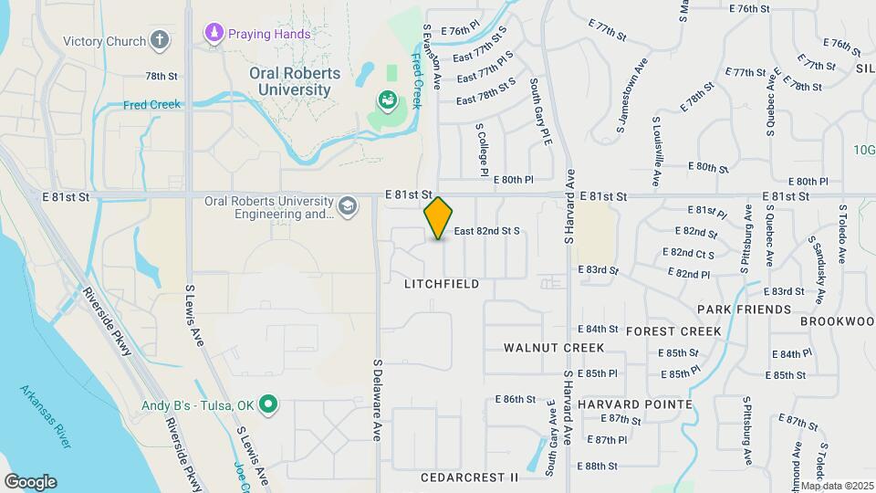 8220 S College Ave Map and Location Details