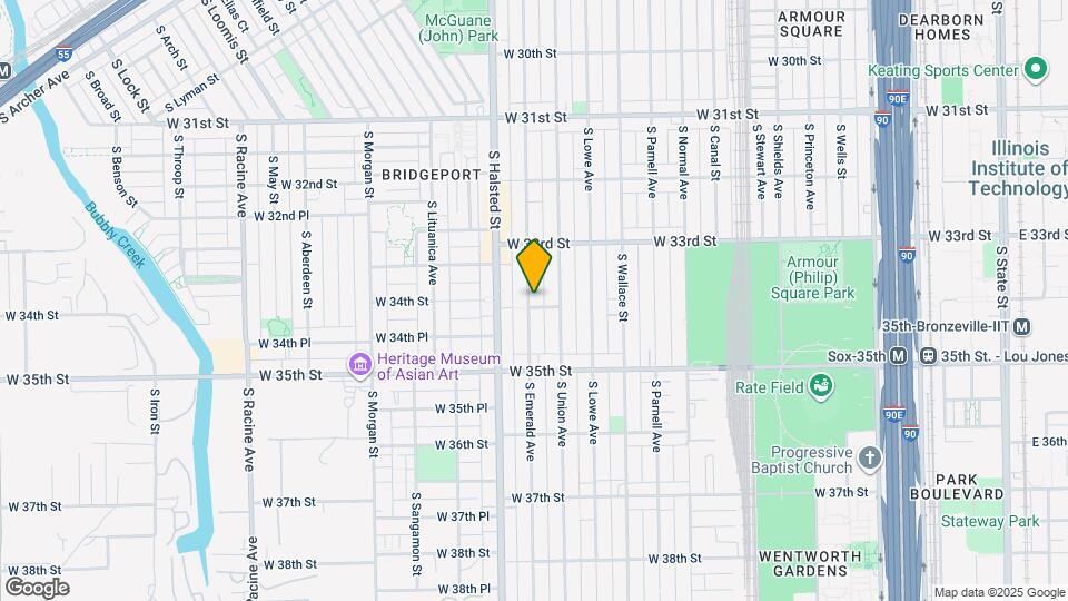 3353 S Emerald Ave, Unit 1st floor Back apartment Map and Location Details