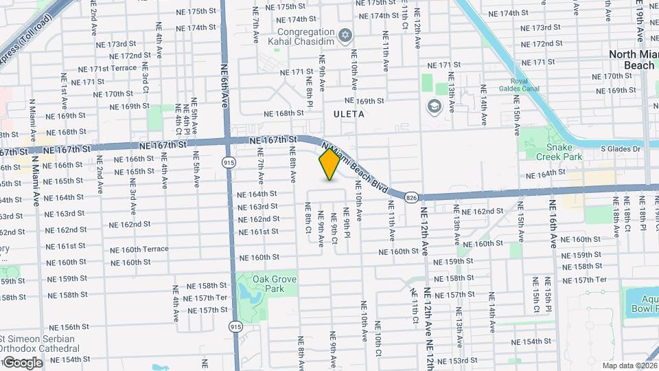 917 NE 164th St Map and Location Details