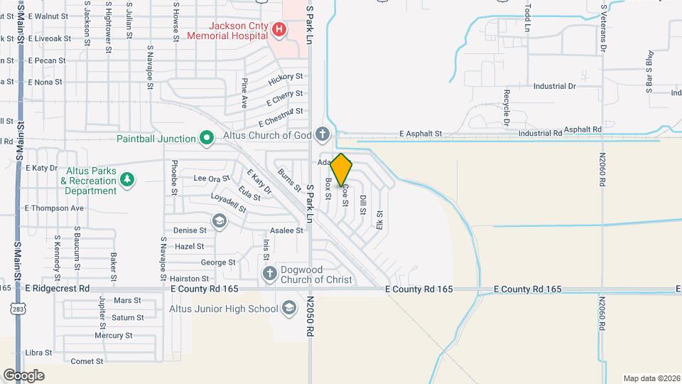 1033 Coe St Map and Location Details